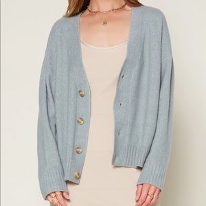 Current Air ribbed cuff cardigan. XS.
